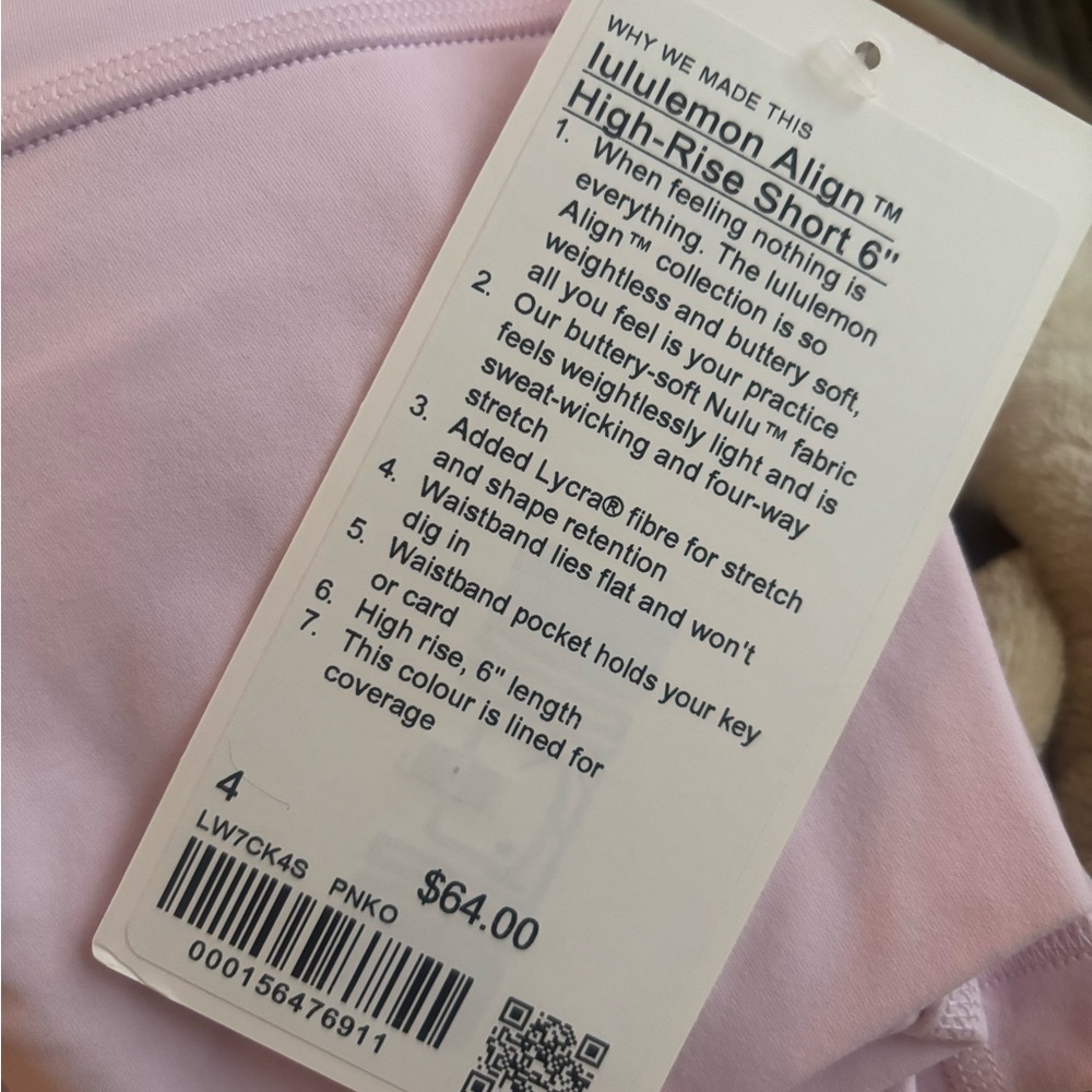lululemon athletica Align High-Rise Short 6" - Light Pink